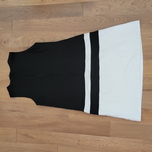Bar III Black and White Colorblock Sleeveless Sheath Mini Dress Medium - Picture 5 of 5